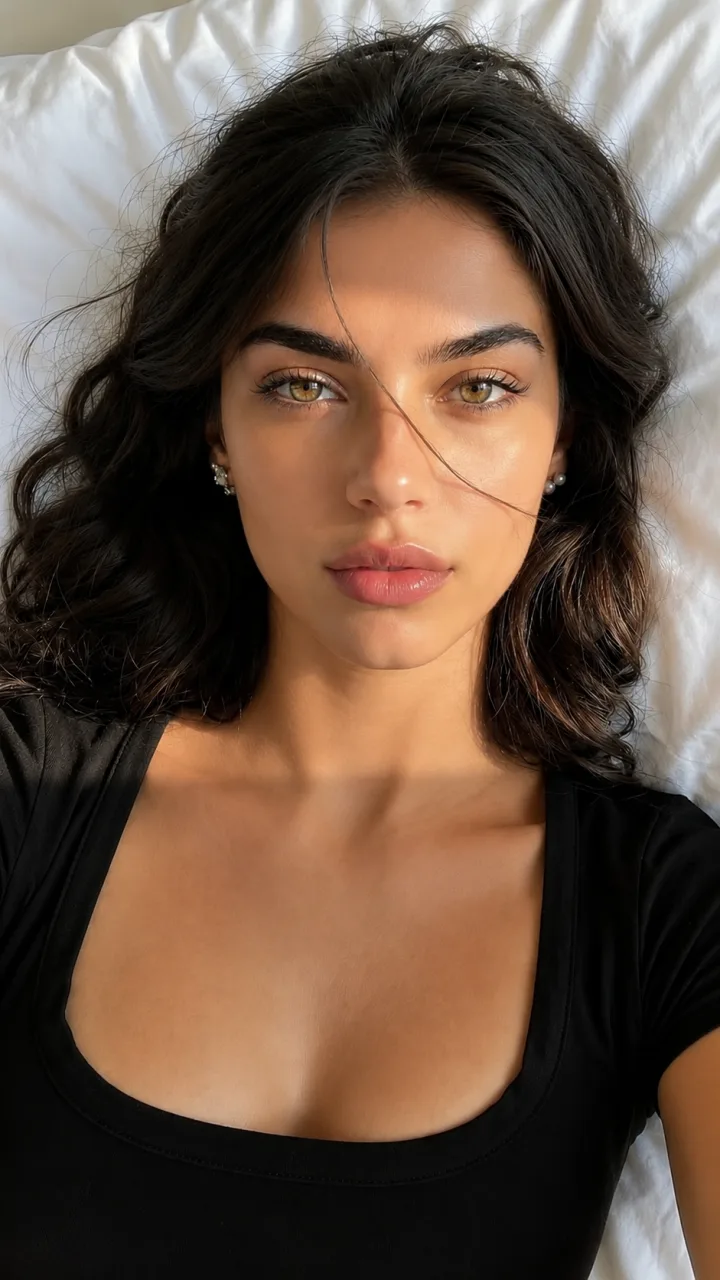 Casual selfie of a woman before the transformation